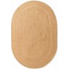 Hanse Home, Kusový koberec Jute Braided 106005 Gold ovál, 160x230 ovál, béžová, chodba / predsieň