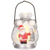 Dekorácia MagicHome Vianoce, Santa v balíčku, LED, terakota, 9,8x8,8x12,8 cm
