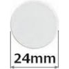 Magnety 24mm Ron 10ks biele okrúhle