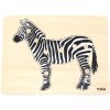 Detské drevené puzzle s úchytmi Montessori Viga Zebra