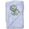 Kapušňová osuška 75×90 cm – modrý dinosaurus