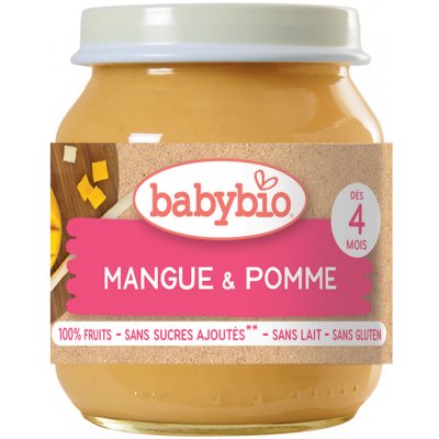 BABYBIO Mango a jablko 4m + BIO 130 g