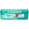 Sistema Lunch Trojkomorová krabička s nádobou na jogurt a 2 tácky 1,65 l mätová
