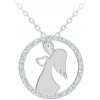 Strieborná náhrdelník Angelic Love, anjel 5295 00 Preciosa