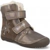 Barefoot detské zimné topánky D.D.step W063-52985 hnede bronzove