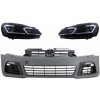 KITT Front Bumper suitable for VW Golf 6 VI (2008-2013) with LED Headlights Flowing Dynamic Sequential Turning Lights R20 Look
