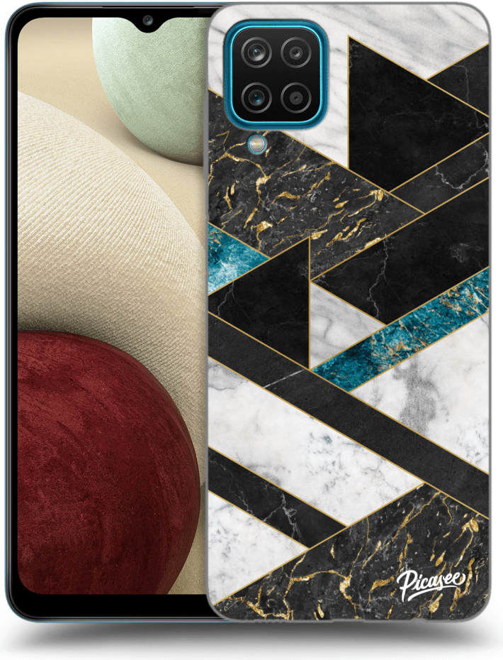 Púzdro Picasee ULTIMATE CASE Samsung Galaxy A12 A125F - Dark geometry