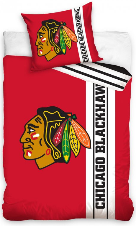 NHL Hokejové obliečky CHICAGO BLACKHAWKS BELT 140x200 70x90