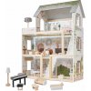 FunPlay 5944 Drevený domček pre bábiky s príslušenstvom 3 poschodia 62x26,5x78cm