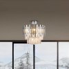Eko-Light Stropné svietidlo Aspen kov chróm, sklenené kryštály, Ø 45 cm - ML8809