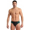 Pánske slipové plavky Arena, SWIM BRIEF GRAPHIC čierna,tyrkysová 40