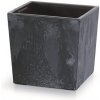PROSPERPLAST Kvetináč URBI SQUARE LOW EFFECT 24cm antracit