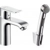 Hansgrohe Metris - Umývadlová batéria s ručnou sprchou Bidette a sprchovou hadicou 160 cm, chróm31285000