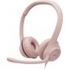 Náhl. sada Logitech Stereo USB Headset H390, ružová 981-001281