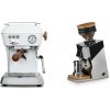 Ascaso Dream PID, Cloud White + Eureka Mignon Single Dose, Chrome & Oak