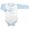 Body dlhý rukáv s vtipným textom Baby Nellys Haló! Ja jsem tu nový chalan