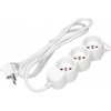 Biela Predlžovačka 3 Zásuvky 1.5m 16A