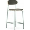 Tmavozelené čalúnené barové stoličky v súprave 2 ks (výška sedadla 65,5 cm) Saula – Marckeric