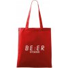 Beer hodiny - Taška bavlnená - 42 x 38 cm ( Červená )