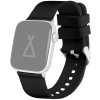 LAVVU Čierny silikónový remienok na hodinky pre APPLE WATCH 38-40 mm