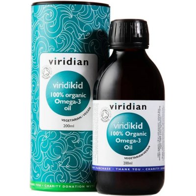 Viridian Viridikid Omega 3 Oil Organic (BIO Omega 3 olej pre deti) 200 ml