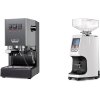 Gaggia New Classic E24 BC, grey + Eureka Atom 60, white