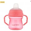 Canpol babies Hrnček so silikónovým náustkom FirstCup 150ml ružový