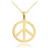 Pozlátený strieborný náhrdelník PEACE Minet JMAN0396GN50