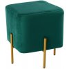 Štvorcový taburet v tmavozelenej farbe 35 x 35 x 40 CM zelená