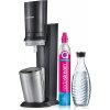 SodaStream Crystal 3.0 - Metall - Edelstahl - Čierna - Glas - SodaStream 60 L Ružová - 0,615 l - 60 l