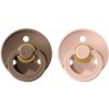 BIBS Colour cumlíky z prírodného kaučuku 2ks - veľkosť 1 (Dark Oak / Blush)
