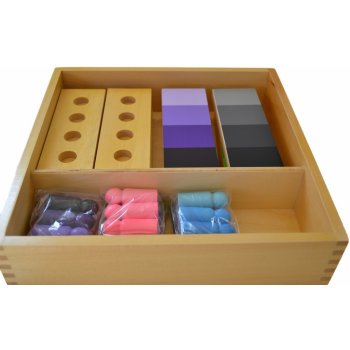 Montessori Tieňovanie farieb figúrky s doštičkami