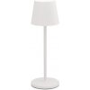 Akumulátorová stolná lampička SECURIT FELINE so stmievaním, okrúhly klobúčik, biela LP-FE-WT