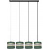 Helam | Luster na lanku HELEN 4xE27/15W/230V zelená/zlatá | HE1555
