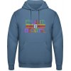 AWDis Hoodie Mikina Nápis Rovnosť je krásna Letecká modrá
