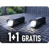 KAMAR Taktická LED baterka 6W+6W, 200lm+180lm, nabíjanie cez USB, 1+1 zadarmo! [LA0211]