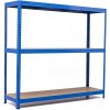 Policový regál Trestles RH 1200x1600x600, nosnosť 900 kg, 3 police Farba: modrá