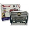 Colon RX-BT-455S Solárne retro rádio Strieborno-čierne