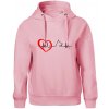 Nemecký ovčiak ekg - Oversized mikina dámská Moon - kratšia + širšia - XL ( Ružová )