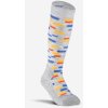 WEDZE Detské lyžiarske ponožky 500 s potlačou 23-26