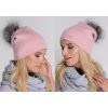 Fashionweek Dámska zimná čiapka s brmbolcom KRASNAL ZIZI-C7 Farba: Ružový, Veľkosť: Universal