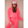 Fashionweek zateplený komplet športová tepláková súprava K68816 ružový neón