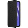 Peňaženkové Carbon Fibre puzdro na Galaxy A55 5G - Čierna