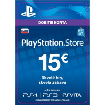 PlayStation Store predplatená karta 15 €