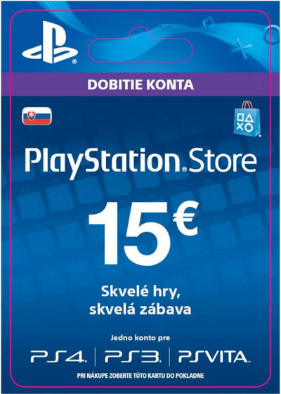 PlayStation Store predplatená karta 15 € od 14,3 € - Heureka.sk