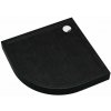 Schedline Cameron Black Stone polkruhová sprchová vanička 80x80 cm čierna 3ST.C1O-8080/C/ST
