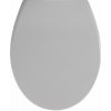 Svetlosivé záchodové sedadlo s jednoduchým zatváraním Wenko Samos, 44,5 x 37,5 cm