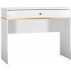 Nábytek PEGAS s.r.o. Toaletní stolek GOLDIN 10, Alpská bílá/Bílý Lesk