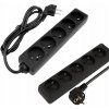 Predlžovací Kábel do zásuvky Ecolight 1,5 m, 5 ks, čierny