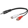 PremiumCord Kabel Jack 3.5mm-2xCINCH M/F 20cm kjackcinf02